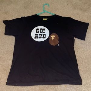 Bape GO ape tee black